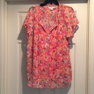 Liz Claiborne Blouse-Matching Built In Tank Top
